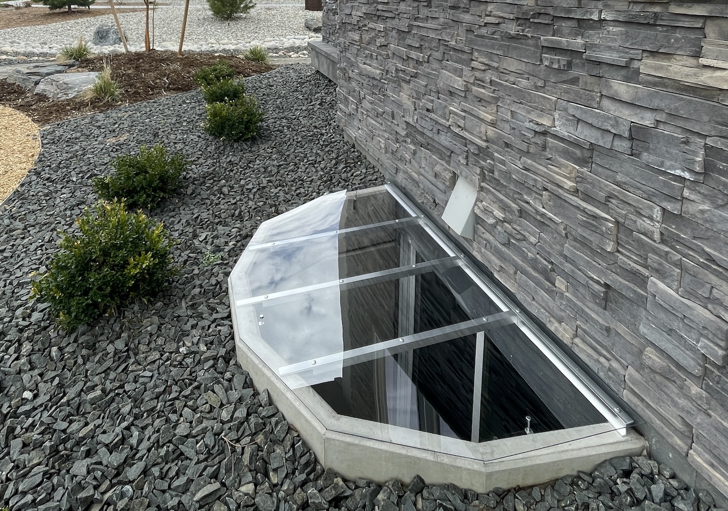 Custom Window Well Cover on Concrete Window Well