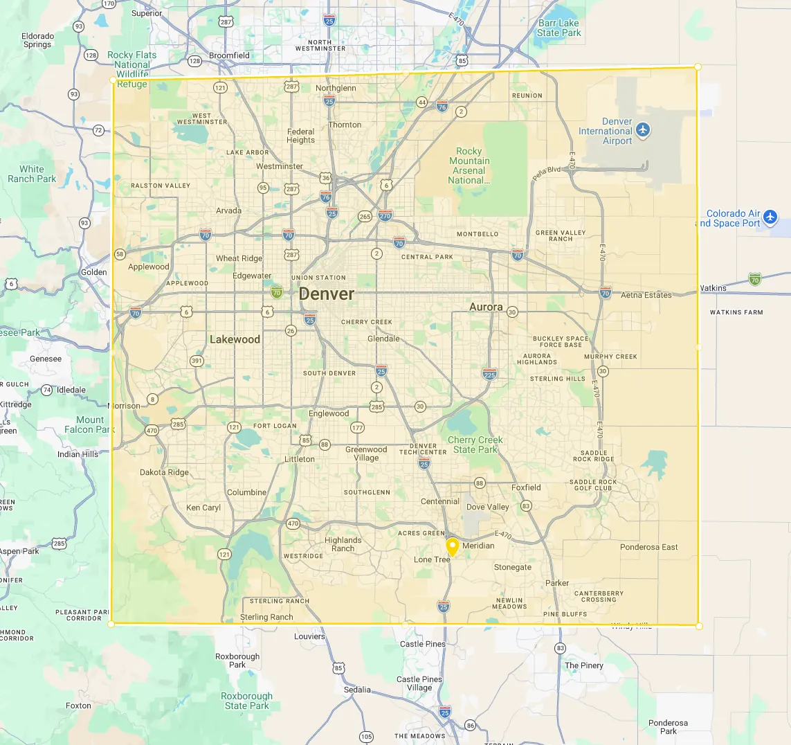 Denver Metro Service Area for custom window well covers