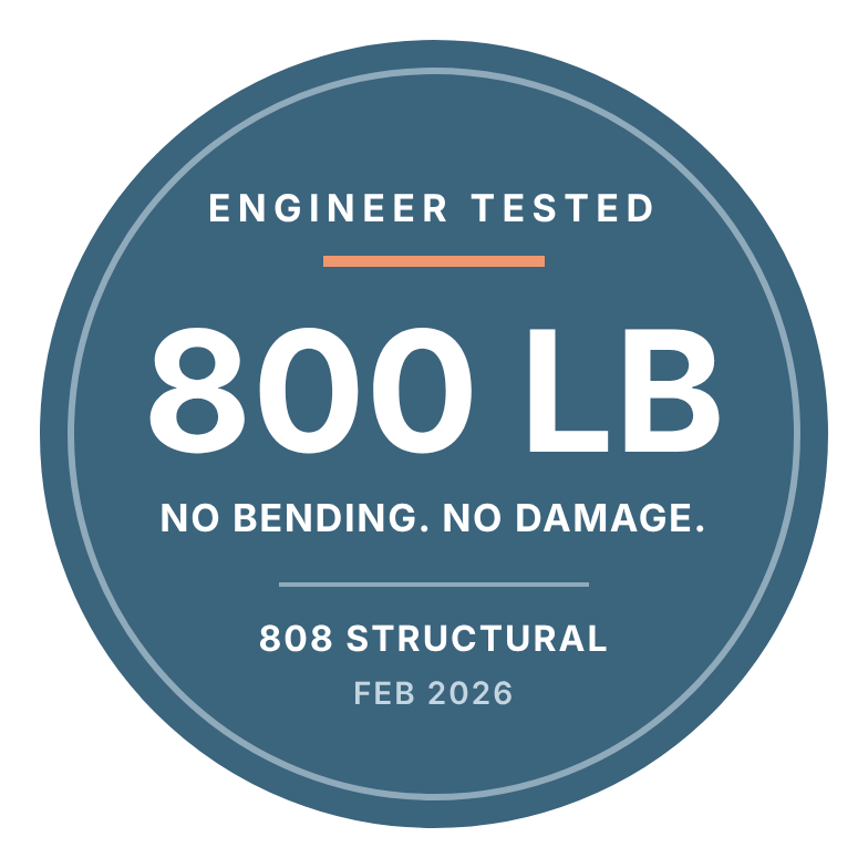 window-well-cover-engineer-load-tested-800-lb-badge-reversed Engineer load tested to 800 lb with no bending or no damage, verified by 808 Structural LLC